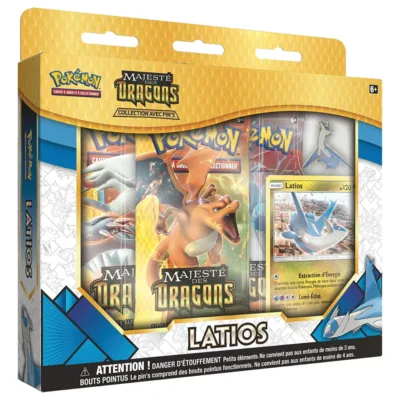 Collection avec pin’s Latios Majesté des Dragons
