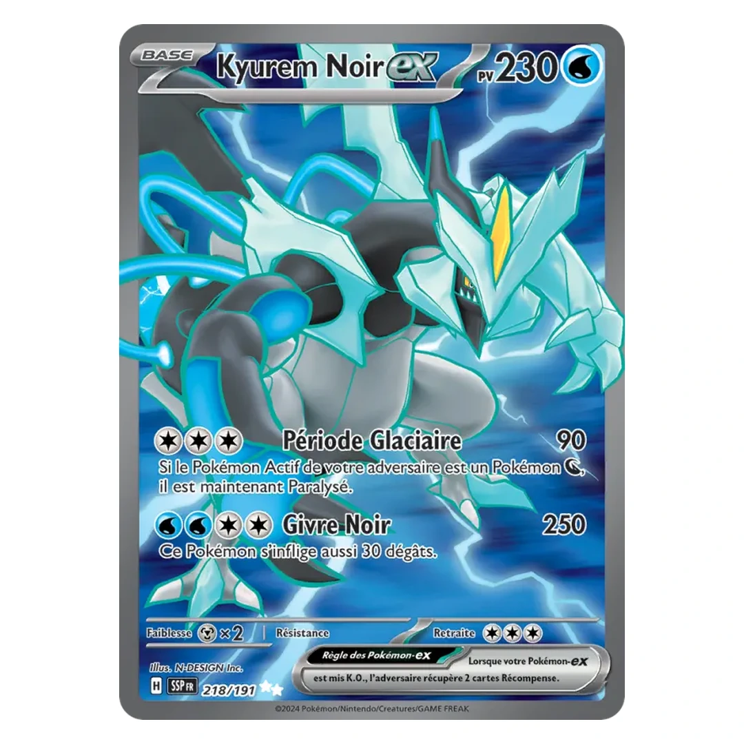 Kyurem Noir-ex 218/191 - Pokémon (Étincelles Déferlantes)