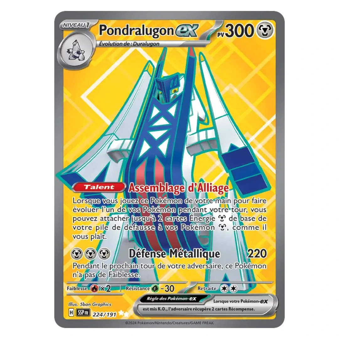 Pondralugon-ex 224/191 - Pokémon (Étincelles Déferlantes)