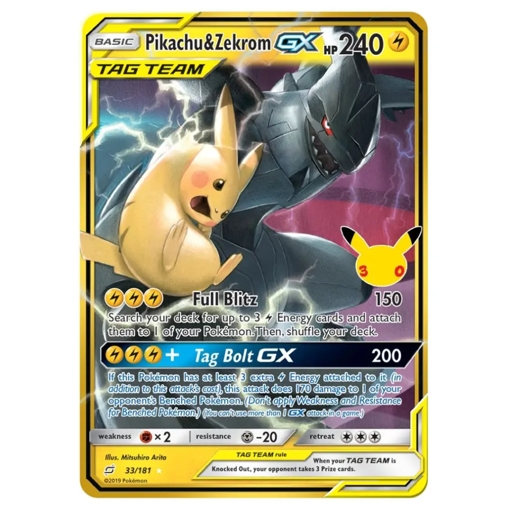 Pikachu & Zekrom (Duo du Choc) Set 30th Celebration