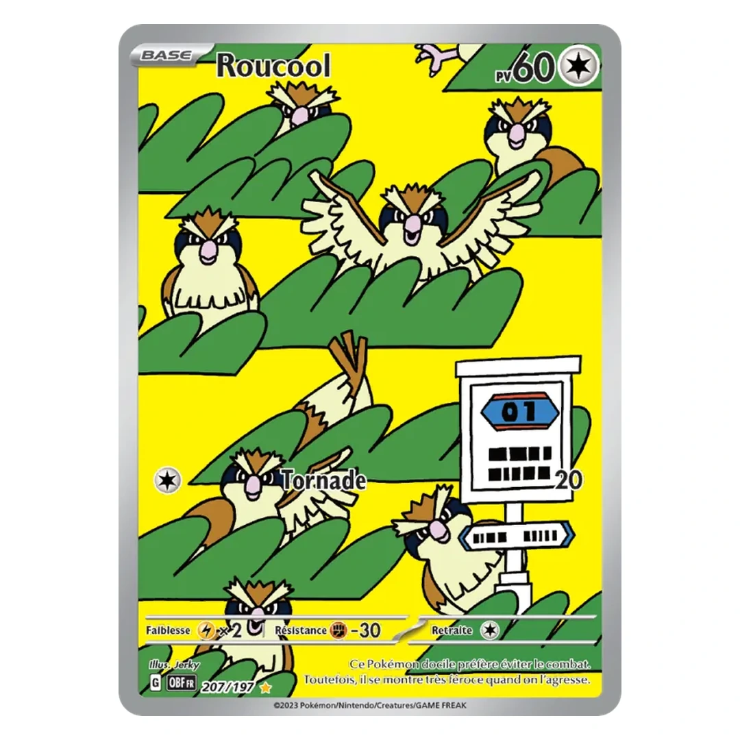 Roucool 207/197 - Pokémon (Flammes Obsidiennes)
