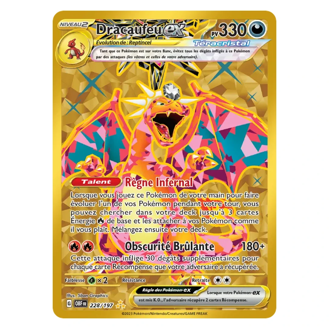 Dracaufeu-ex 228/197 - Pokémon (Flammes Obsidiennes)