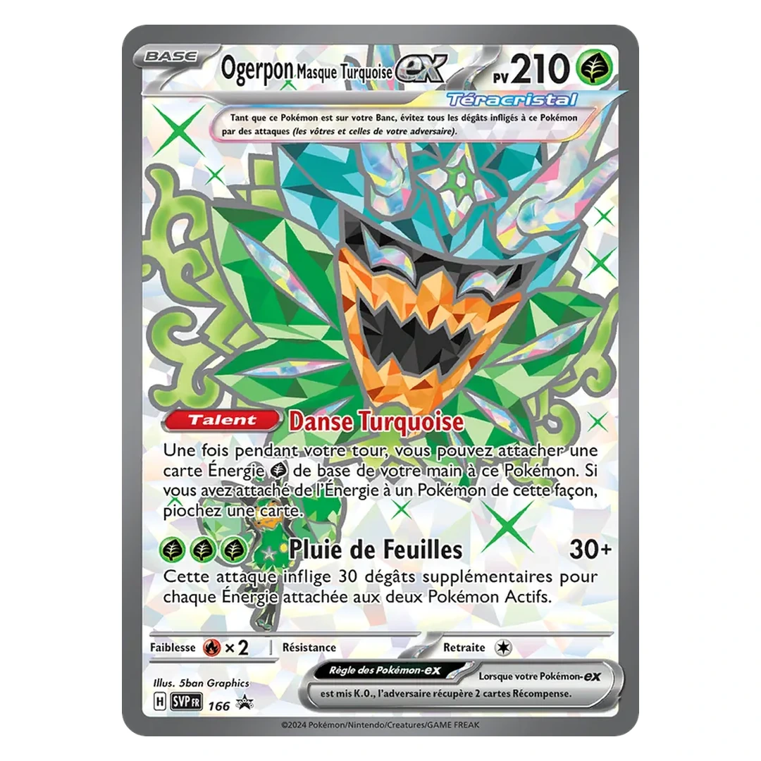 Ogerpon Masque Turquoise-ex 166/225 - Pokémon (SVP Black Star Promos)