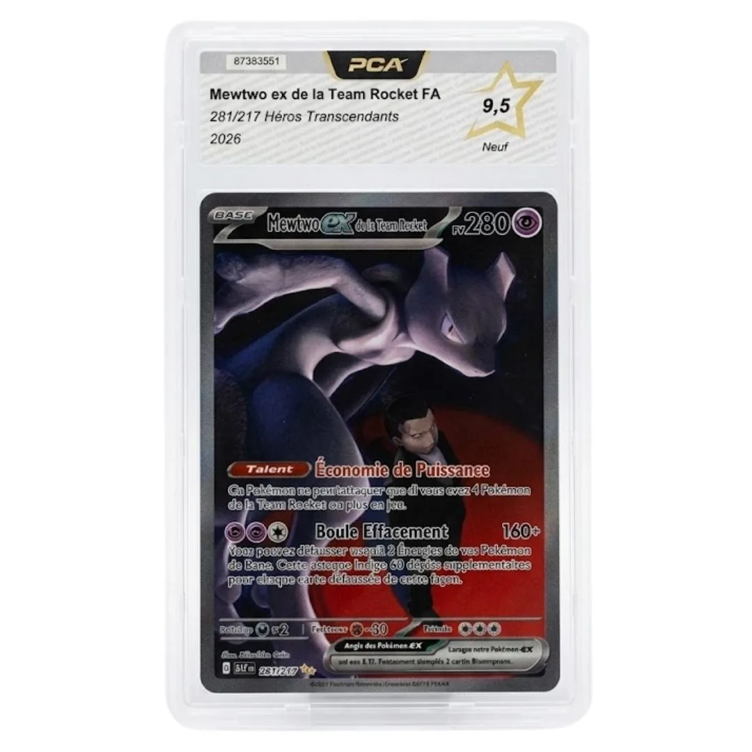 Mewtwo-ex de la Team Rocket 281/217 - PCA 9,5