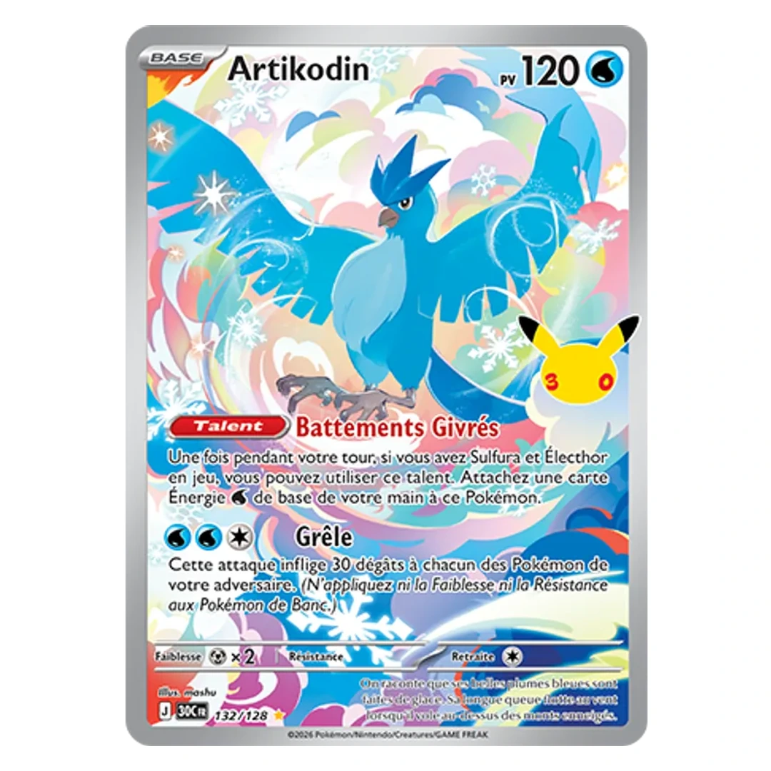 Artikodin 132/128 - Pokémon (30ᵉ Anniversaire)