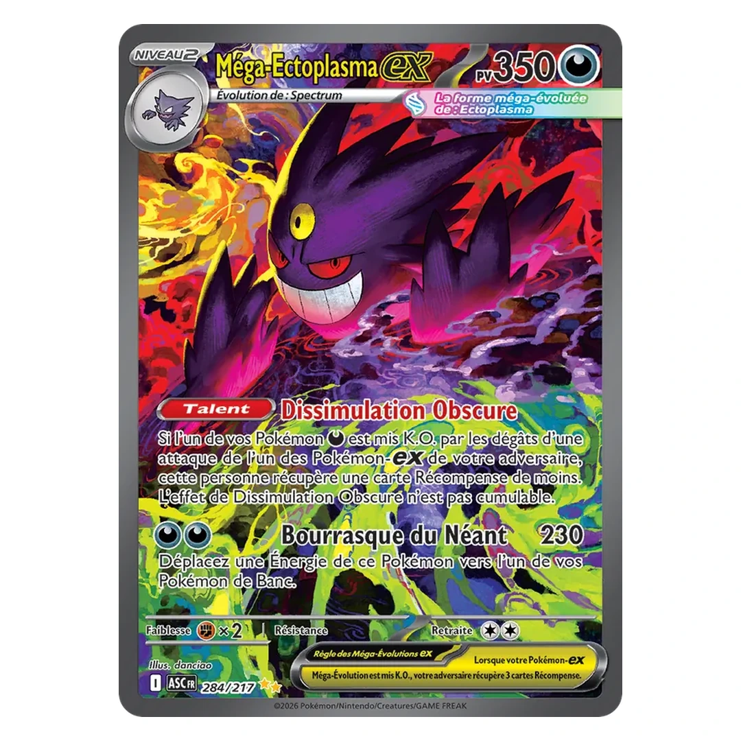 Méga-Ectoplasma-ex 284/217 - Pokémon (Héros Transcendants)